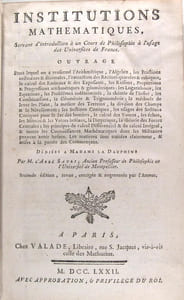 Institutions mathématiques servant d'introduction à un cours de philosophie à l'usage des universités de France.
