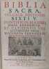 Biblia sacra, Vulgatae editionis, sixti V. Pontificis maximi - Jussu recognita, et Clementis VIII. Auctoritate edita. Distincta versiculis, indiceque ...