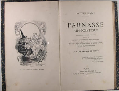 Le parnasse Hippocratique - Recueil de poésies fantaisistes tirées de différents auteurs plus ou moins drolatiques - Sur des sujets Hippocratiques de genres divers, hormis le genre ennuyeux.