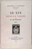 Le Lys dans la vallée. Balzac. M. De
