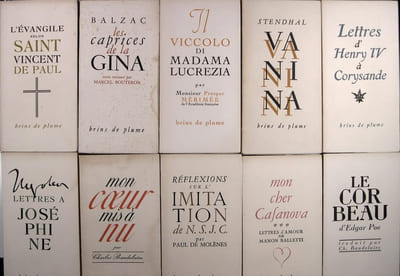 Les Caprices de la Gina, pages retrouvées présentées .- Viccolo di madama Lucrezia - Vanina Vanini : chronique italienne - Lettres de Napoléon à Joséphine - L'Évangile selon Saint Vincent de Paul d'après les entretiens spirituels - Mon cher lettres d'amour, de Manon Balletti .- Le Corbeau, par Edgar Allan Poe ; traduit par Ch. Baudelaire .- Réflexions sur l'Imitation de N.S.J.C - Lettres d'Henry IV à Corysande - Mon coeur mis à nu : journal intime.