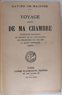 Voyage autour de ma chambre.