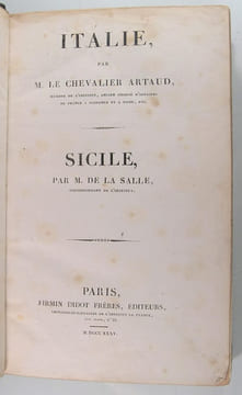 Italie - Sicile. Le Chevalier Arthaud - De la Salle