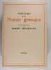 Anthologie de la poésie grecque.. Robert Brasillach.