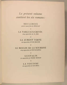 Romans de la Province. Marcel Aymé