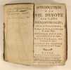 Introduction a la vie dévote par Saint François de Sales, Évêque et Prince de Genève, fondateur de l'Ordre de la Visitation de Sainte Marie.. Saint ...