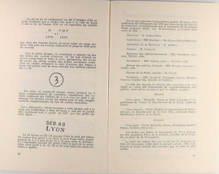 Histoire de la Poste à Lyon des origines à 1876. Chapier Georges
