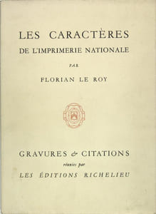 Les caractères de l’imprimerie nationale