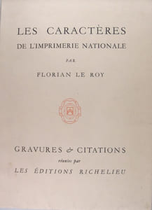 Les caractères de l’imprimerie nationale