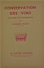 Conservation des vins (procédés de stabilisation). FLACH Georges