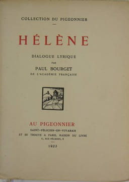 HELENE - Dialogue lyrique. BOURGET Paul