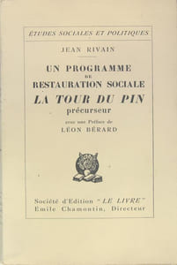 Un programme de restauration sociale LA TOUR DU PIN précurseur