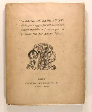 Les bains de Bade au XVè siècle, par Pogge, florentin, scène de moeurs. POGGE 