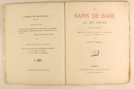 Les bains de Bade au XVè siècle, par Pogge, florentin, scène de moeurs. POGGE 