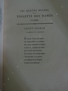 LES   QUATRE    HEURES   DE    LA   TOILETTE    DES   DAMES   Poème  érotique   en   quatre   chants   Figures  en  taille  douce  par  Leclerc. FAVRE ...
