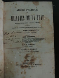 ABREGE PRATIQUE DES MALADIES DE LA PEAU d ' après les auteurs les plus estimés et surtout d ' après les documents puisés dans les leçons cliniques de M. le Docteur Biett médecin de l ' hôpital Saint-Louis