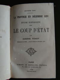 LA PROVINCE EN DECEMBRE 1851 ESSAI HISTORIQUE SUR LE COUP D' ETAT