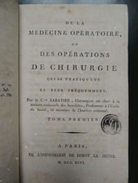 DE LA MEDECINE OPERATOIRE OU DES OPERATIONS DE CHIRURGIE QUI SE PRATIQUENT LE PLUS FREQUEMMENT