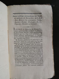 ELOGE   DE  PAUL-JOSEPH  BARTHEZ  Chancelier de l' ancienne Université de Médecine de Montpellier  ( ... ) Suivi des Observations sur la Constitution épidémique de l' année 1756 dans le Cotentin par M. Barthez