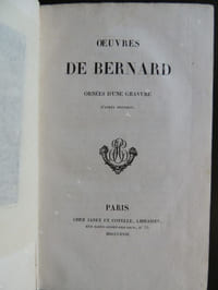 OEUVRES   DE  BERNARD   ornées d' une gravure d' après Prudhon 