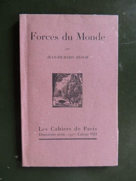 FORCES DU MONDE Drame écrit pour un musicien d' après une nouvelle du comte de Gobineau. BLOCH Jean-Richard