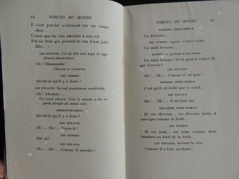 FORCES DU MONDE Drame écrit pour un musicien d' après une nouvelle du comte de Gobineau. BLOCH Jean-Richard