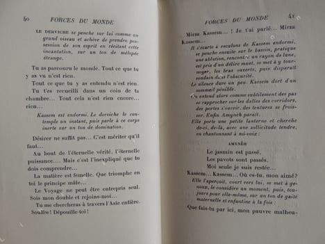 FORCES DU MONDE Drame écrit pour un musicien d' après une nouvelle du comte de Gobineau. BLOCH Jean-Richard
