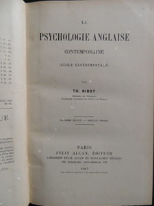 LA  PSYCHOLOGIE  ANGLAISE  CONTEMPORAINE   ( ECOLE  EXPERIMENTALE ) 