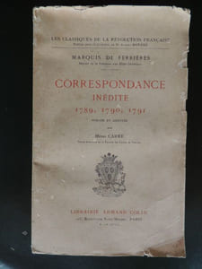 CORRESPONDANCE INEDITE 1789 , 1790 , 1791 Publiée et annotée par Henri Carré