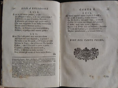 DELLA RELIGIONE Poema del Signor Racine Tradotto dal francese in ottava rima italiana da Giambatista Carro