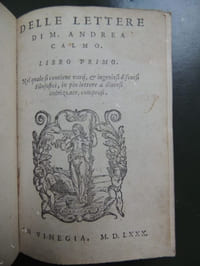 DELLE LETTERE DI M. ANDREA CALMO