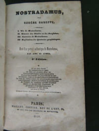 NOSTRADAMUS PAR EUGENE  BARESTE   Orné d'un portrait authentique par Aimé de Lemud. 3e édition. 