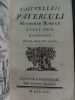 CAII  VELLEII  PATERCULI  HISTORIAE  ROMANAE  LIBRI  DUO      Accurante   Steph. And.  Philippe. VELLEIUS  PATERCULUS    ( publié par St. And. ...
