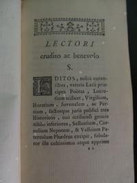 PHAEDRI    AUGUSTI    LIBERTI    FABULAE     Ad manuscriptos Codices et optimam  quamque Editionem  emendavit .  Steph.  And.  Philippe . Accesserunt  notae ad calcem.    suivi  de :  FLAVII    AVIANI    FABULARUM    AESOPIARUM    LIBER    UNICUS      Accurante  Steph.  And.  Philippus
