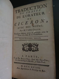 TRADUCTION DU TRAITE DE L 'ORATEUR DE CICERON avec des notes avec le texte à la suite de la traduction