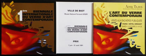 1ère Biennale Internationale du Verre d'Art Contemporain+ L'art du verre contemporain. . [VERRE CONTEMPORAIN]. - CATALOGUE D'EXPOSITION + CATALOGUE DE ...
