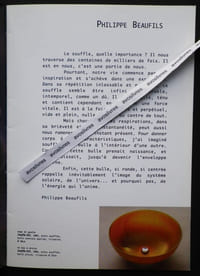 Souffle, Transparence et Matière.