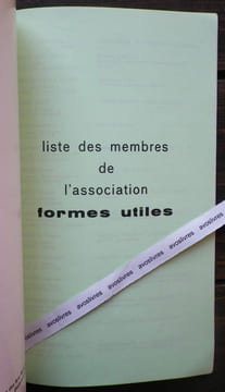 Formes Utiles 1965.  . [DESIGN INDUSTRIEL]. - Catalogue d’exposition « Formes Utiles 1965 ». -  [SALON DES ARTS MENAGERS]. - DE LOOZE, Hervé.