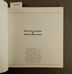 CERAMIQUE CONTEMPORAINE. Exposition organisée par la Maison des Métiers d’Art Français, à la Bibliothèque Forney, Paris, du 16 novembre 1978 au 27 janvier 1979.