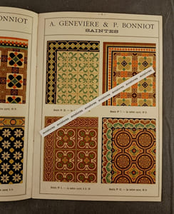 MANUFACTURE DE BETONS COMPRIMES. MANUFACTURE DE CARRELAGE MOSAÏQUE A. GENEVIERE & P. BONNIOT - 6e ALBUM. -