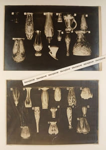 [Grès MOUGIN FRERES. NANCY Céramique Art nouveau & Art Déco]. - Ensemble de 7 photographies originales publicitaires d’époque. -