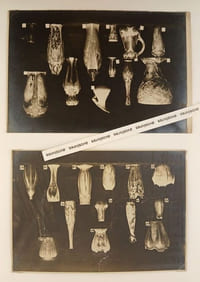[Grès MOUGIN FRERES. NANCY Céramique Art nouveau & Art Déco]. - Ensemble de 7 photographies originales publicitaires d’époque. -