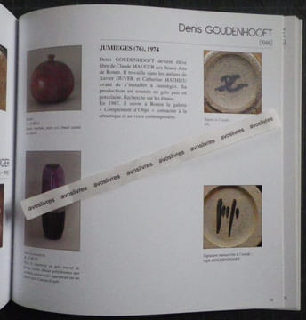 Potiers de grès. Sceaux et signatures de 1941 à 1985. . [CERAMIQUE CONTEMPORAINE]. - OUVRAGE DE REFERENCE, 2010. -  GOUDENHOOFT, Denis. 