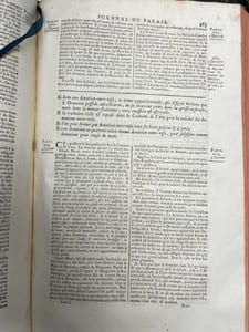 Journal du Palais ou recueil des principales décisions de tous les parlements et cours souveraines de France, sur les questions les plus importantes de droit civil, de coutume, de matières criminelles et bénéficiales et de droit public