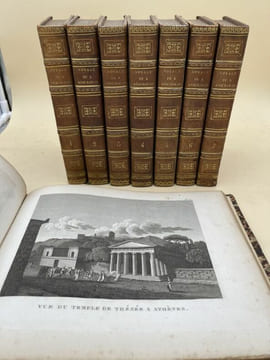 Voyage du jeune Anacharsis en Grèce. 7 volumes + Atlas. BARTHELEMY Abbé
