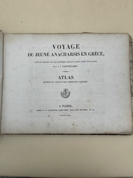 Voyage du jeune Anacharsis en Grèce. 7 volumes + Atlas. BARTHELEMY Abbé