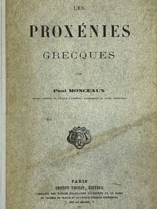 LES PROXENIES GRECQUES