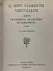 Q Sept Florentis Tertulliani. Libros de patientioa de baptismo de paenitentia . BORLEFFS J W PH 