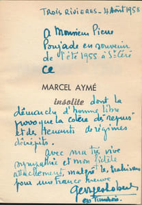 Marcel Aymé insolite