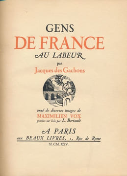 Gens de France au labeur . GACHONS Jacques des